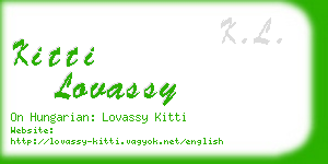 kitti lovassy business card